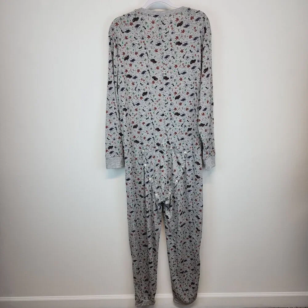 Savage X Fenty Mens Holiday Jumper Pajamas Size M Long Johns Open Back One Piece